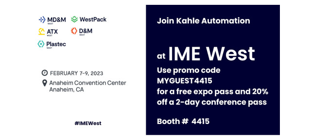 Kahle Automation and BBS Chicago at MD&M West, Anaheim, USA